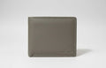 Gray leather wallet on a white background