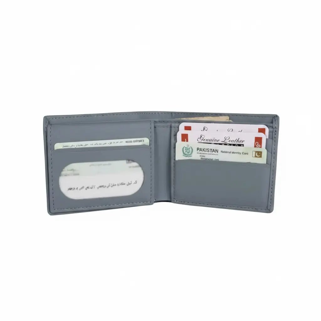 bifold Genuine cow Leather Wallet - SSHOQ