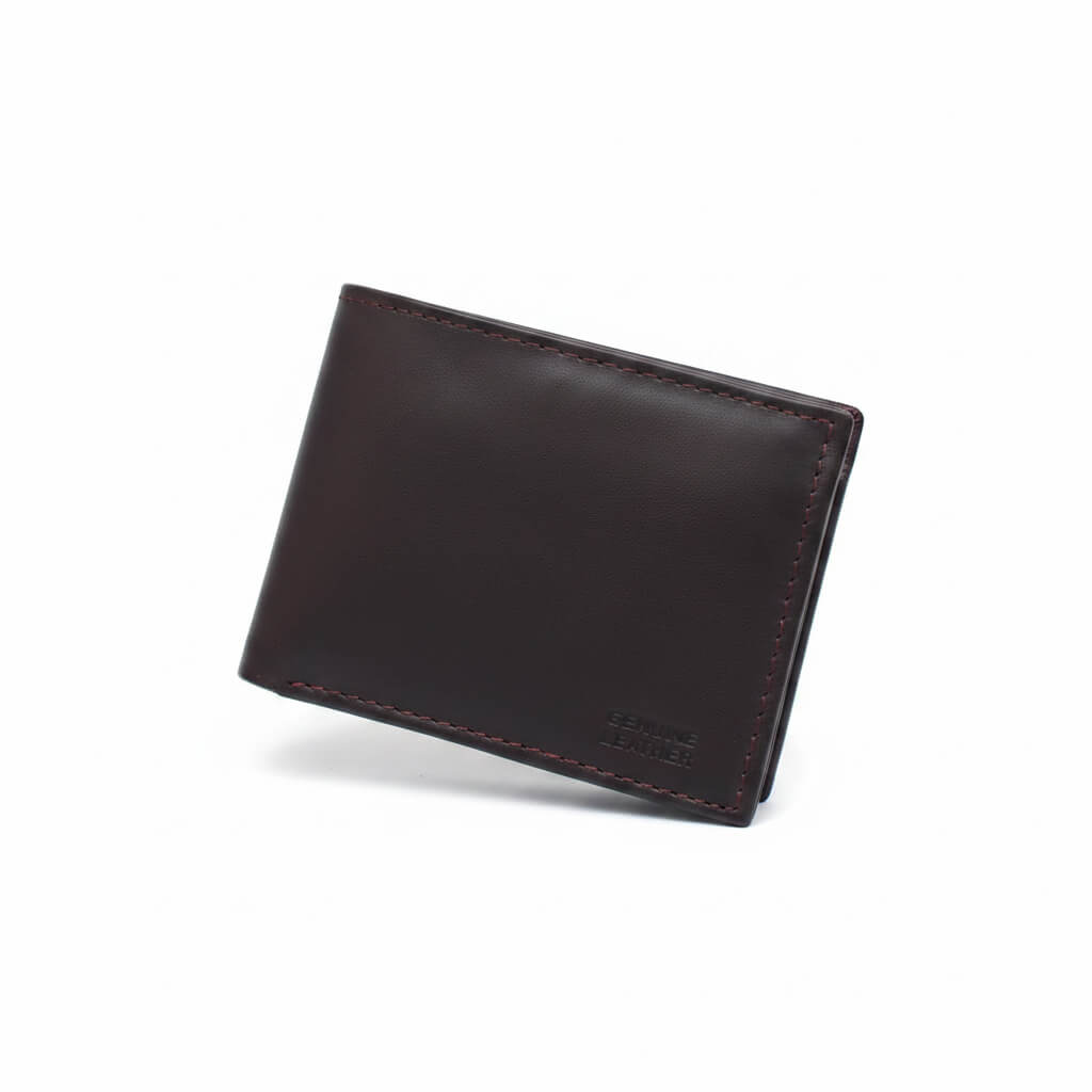 Bifold Genuine Cow Leather Smart Wallet - SSHOQ