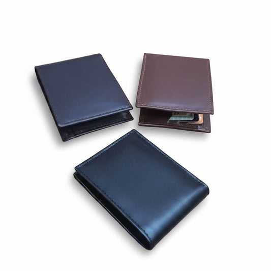 Bifold Genuine Cow Leather Smart Wallet - SSHOQ