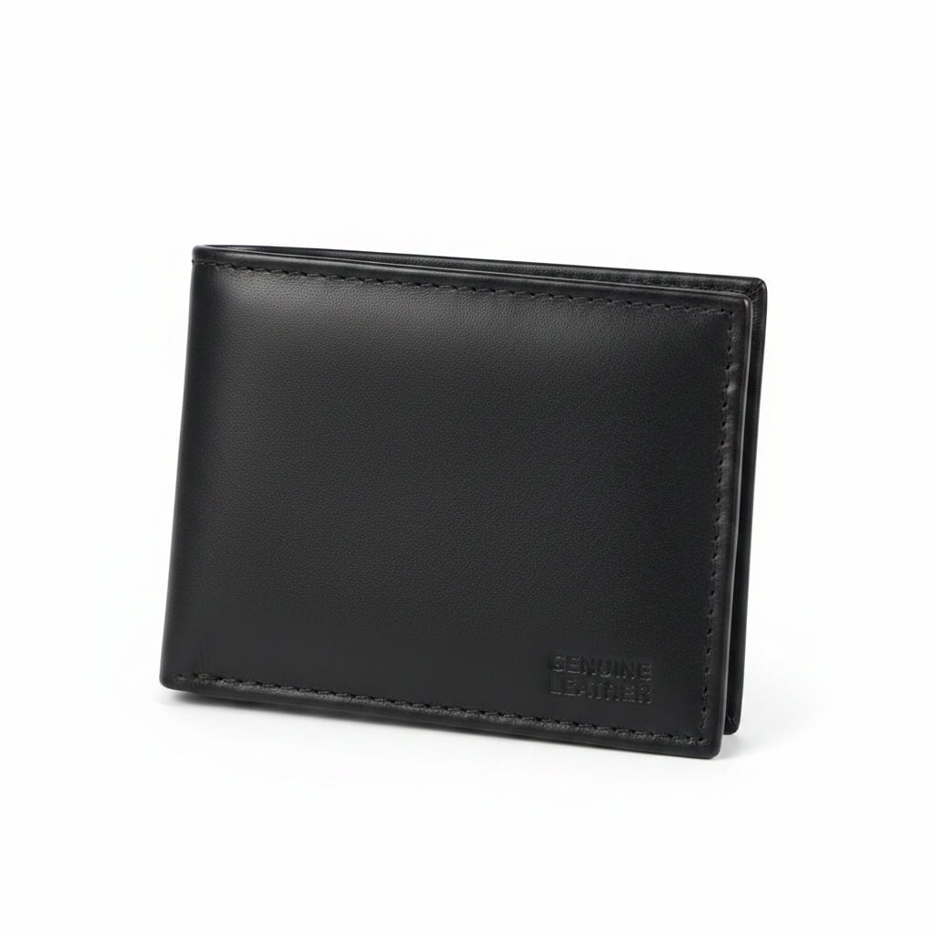 Bifold Genuine Cow Leather Smart Wallet - SSHOQ