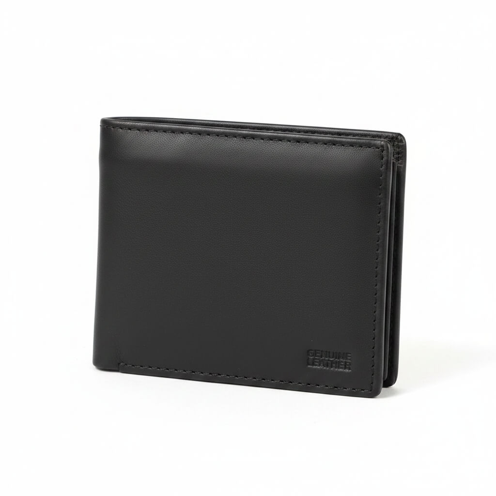 bifold Genuine cow Leather Wallet - SSHOQ
