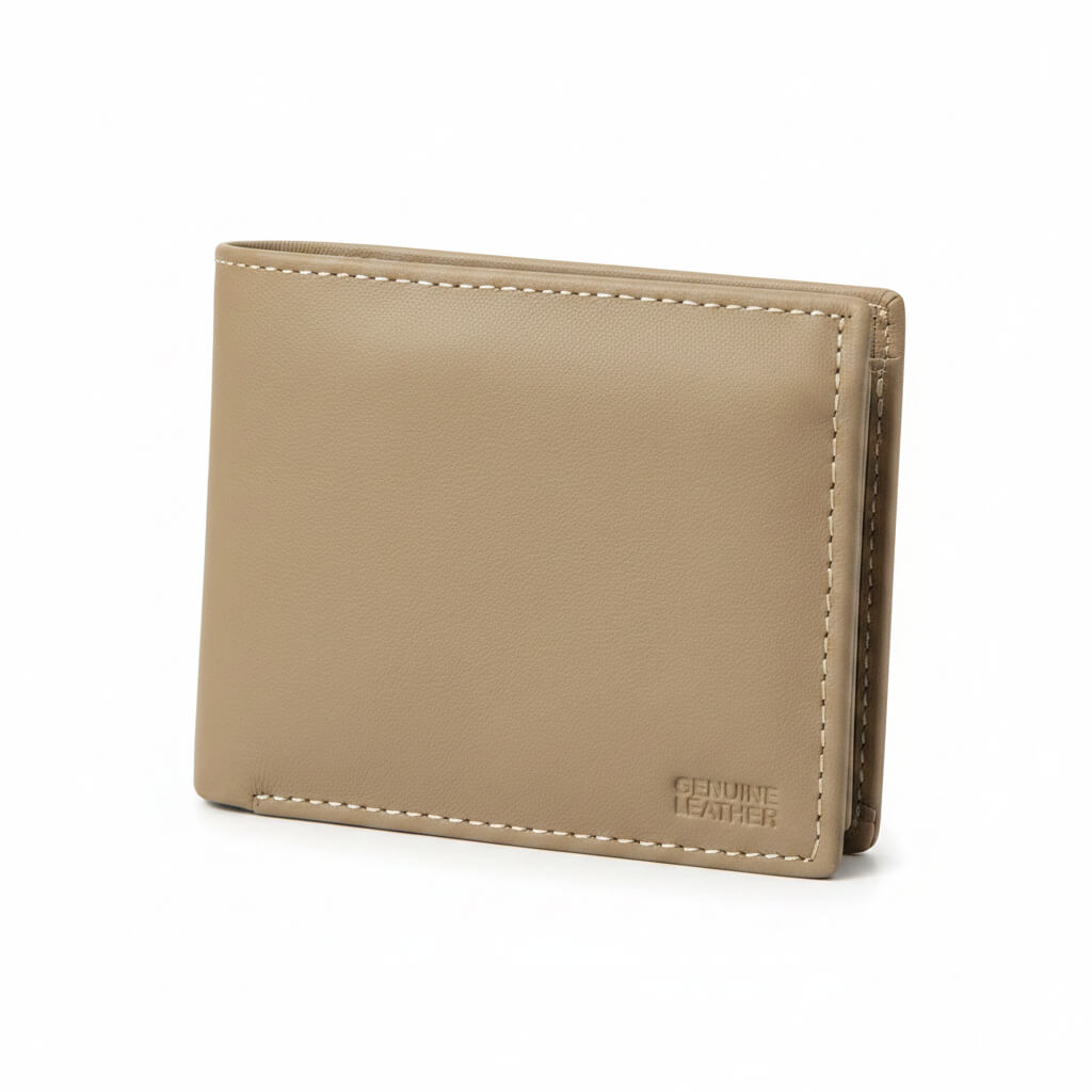 bifold Genuine cow Leather Wallet - SSHOQ