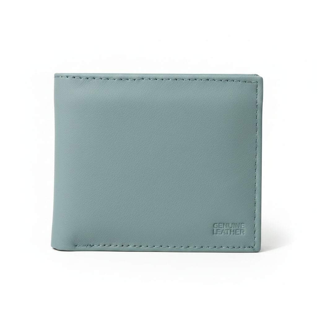 bifold Genuine cow Leather Wallet - SSHOQ