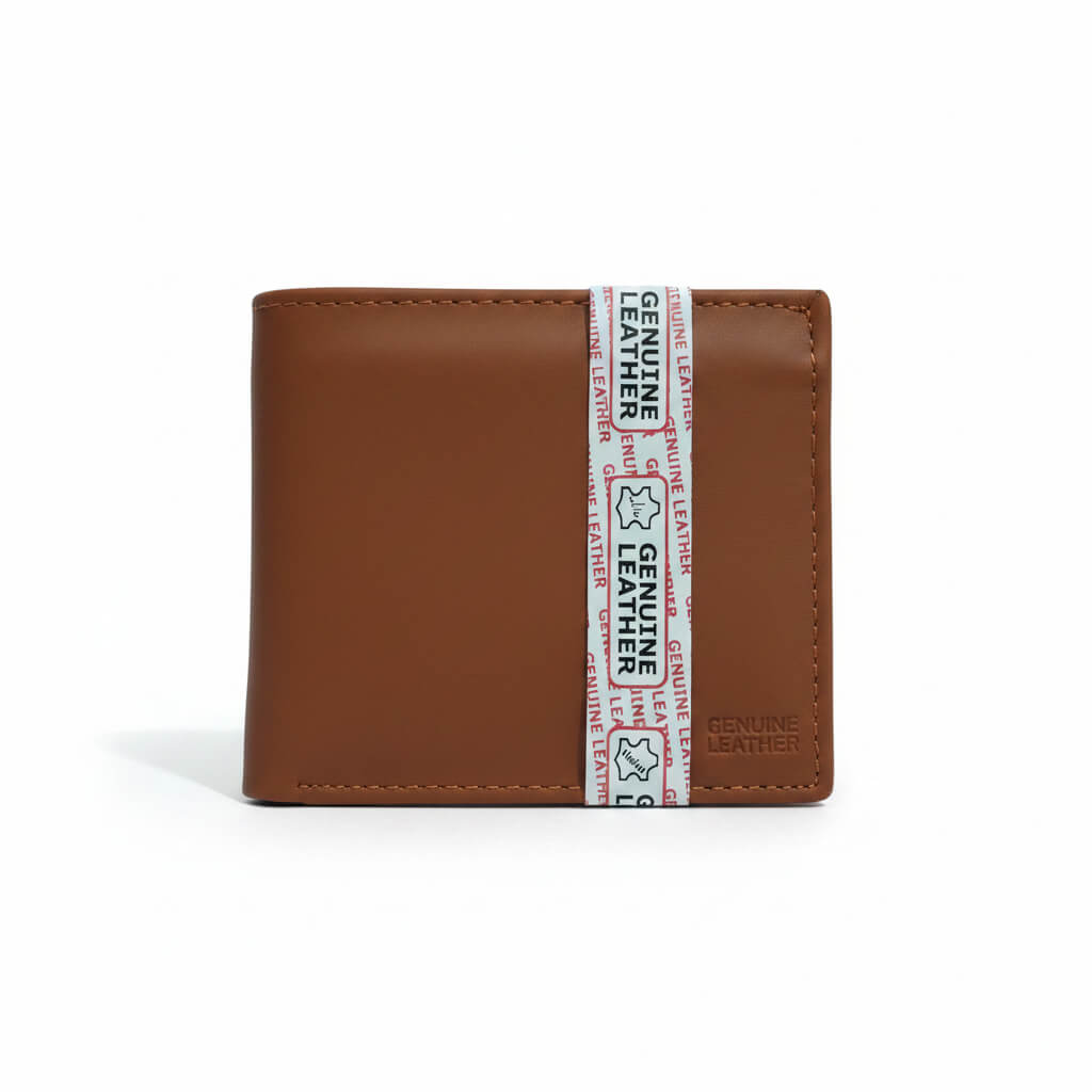 bifold Genuine cow Leather Wallet - SSHOQ
