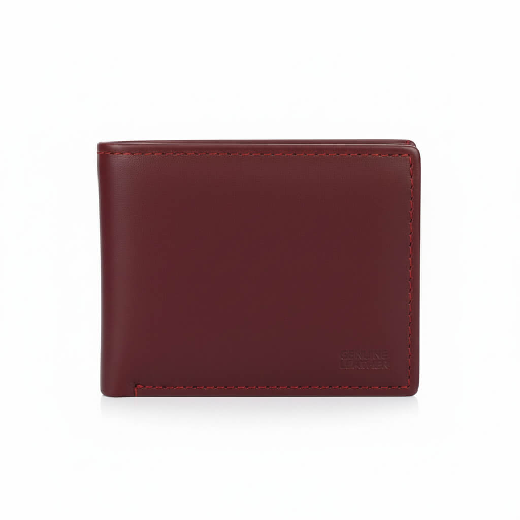bifold Genuine cow Leather Wallet - SSHOQ
