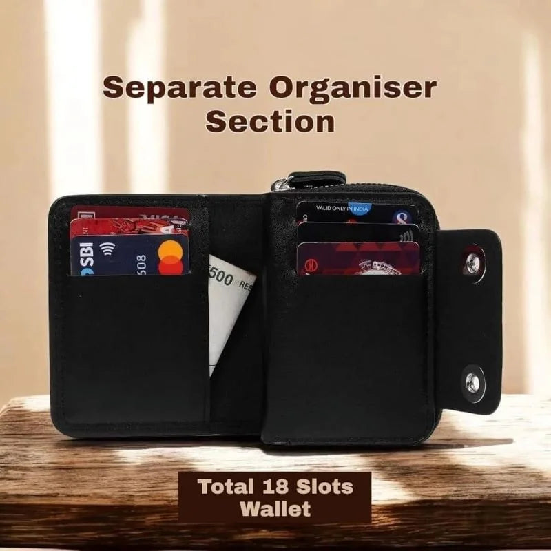 SMART ZIPER WALLET  (  18 CARD )