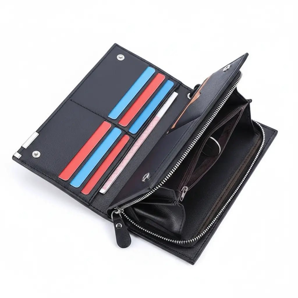 Premium Long Zip Wallet & Card Holder – For Men & Women - SSHOQ